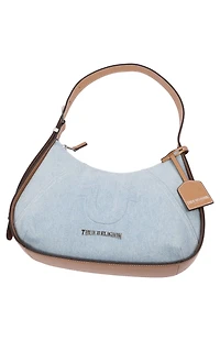 True Religion Denim Raised Horseshoe Hobo Bag