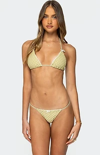 Edikted Anna Textured Triangle Bikini Top