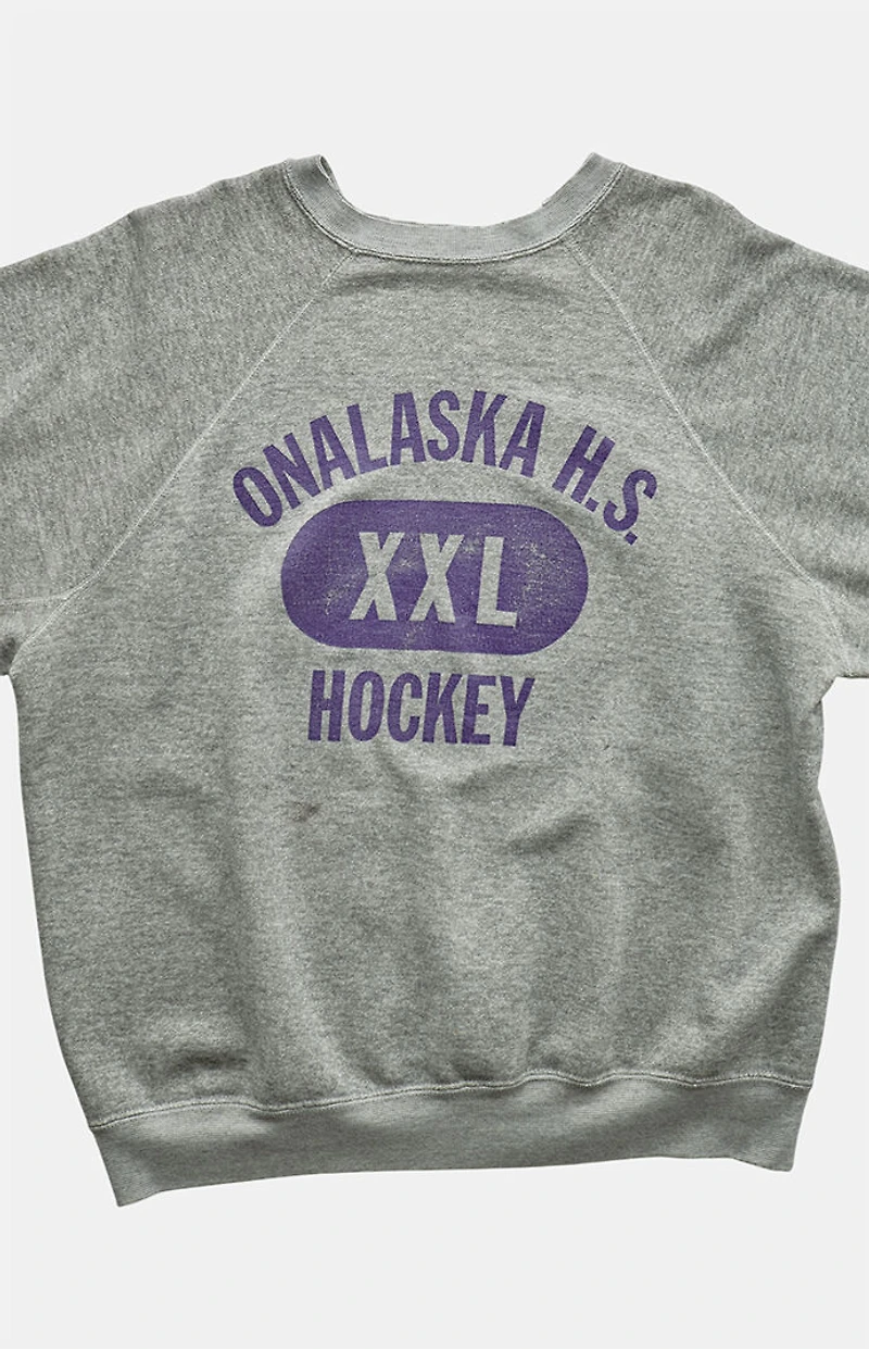 PS VINTAGE '90s Onalaska HS Hockey Crew Neck Sweatshirt