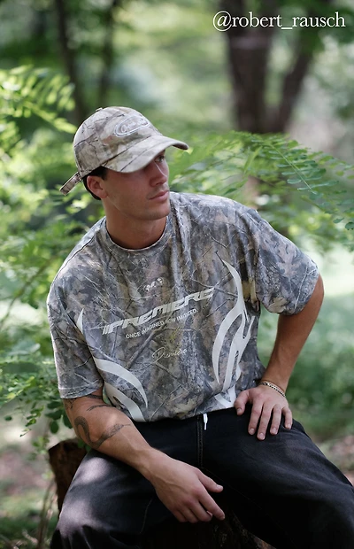 Pacsun Premiere Camo Cropped Boxy T-Shirt
