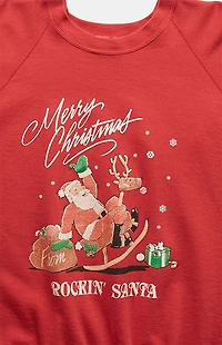 PS VINTAGE '90s Merry Christmas Rockin' Santa Crew Neck Sweatshirt