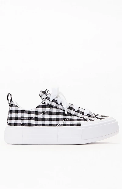 Converse Kids Chuck Taylor Gingham All Star Lift Platform Low Top Shoes
