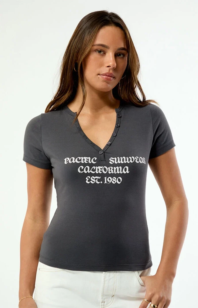 Pacsun Pacific Sunwear Henley Short Sleeve T-Shirt