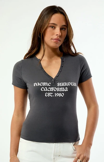 Pacsun Pacific Sunwear Henley Short Sleeve T-Shirt