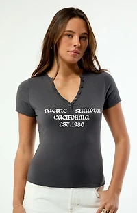 Pacsun Pacific Sunwear Henley Short Sleeve T-Shirt