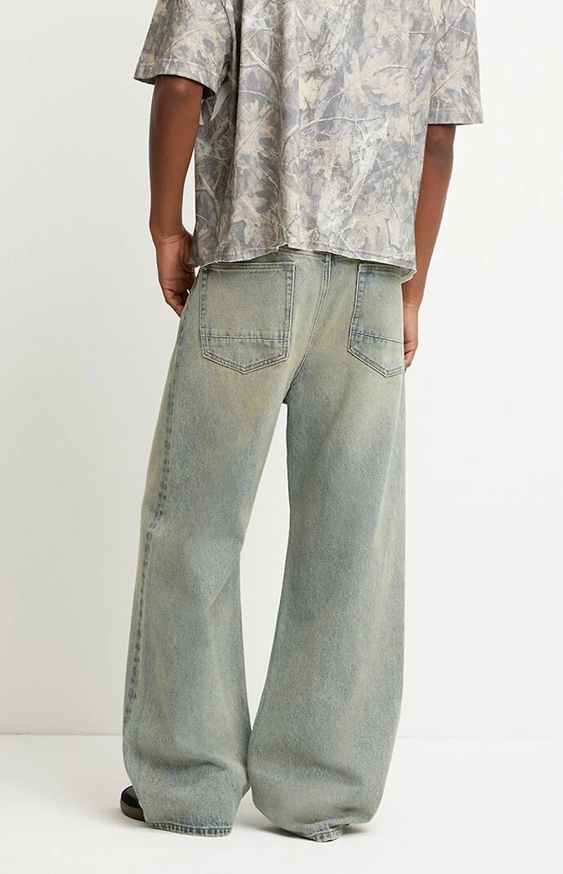 Pacsun Blake Extreme Baggy Jeans Light Blue Tinted