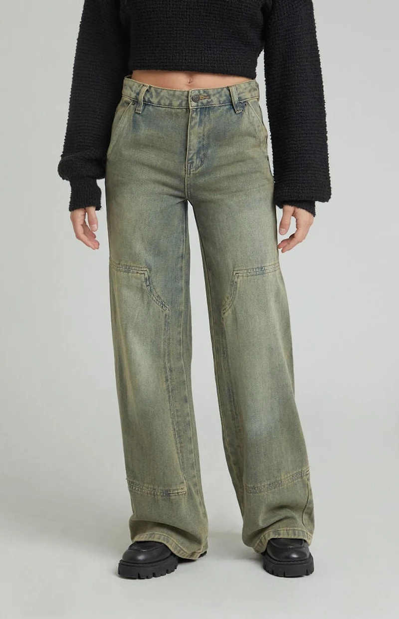Pacsun Jessie High Waisted Baggy Carpenter Pants