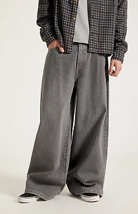 Pacsun Ryder Ultra Baggy Jeans Flames Gray