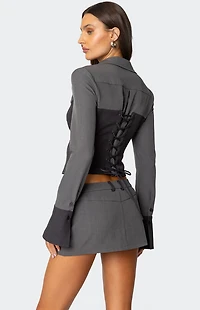 Edikted Angela Tailored Zip Up Top