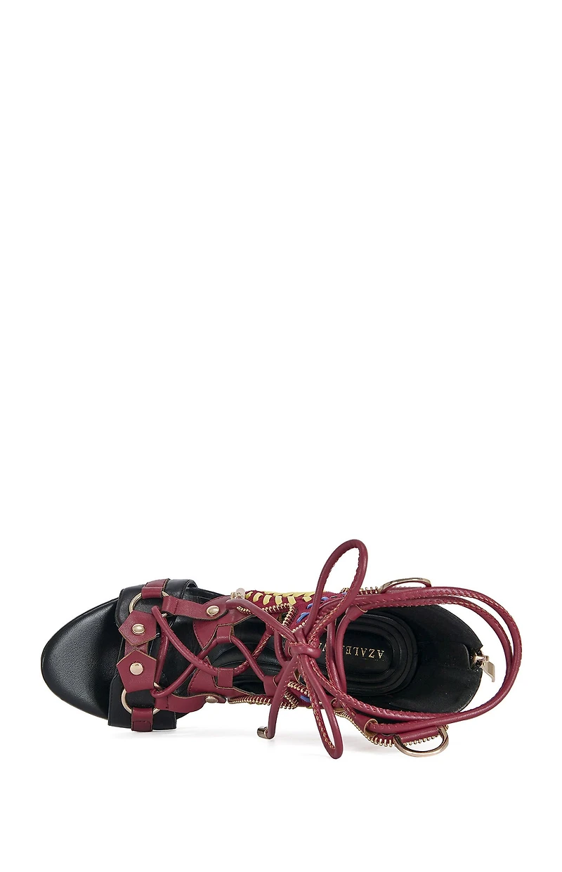 AZALEA WANG Women's Shainia Western Gladiator Stiletto Heels