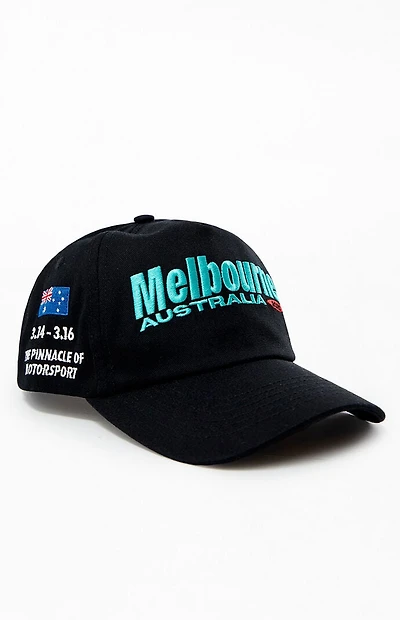 Formula 1 x PacSun Black Melbourne Australia Southern Land Twill Snapback Hat