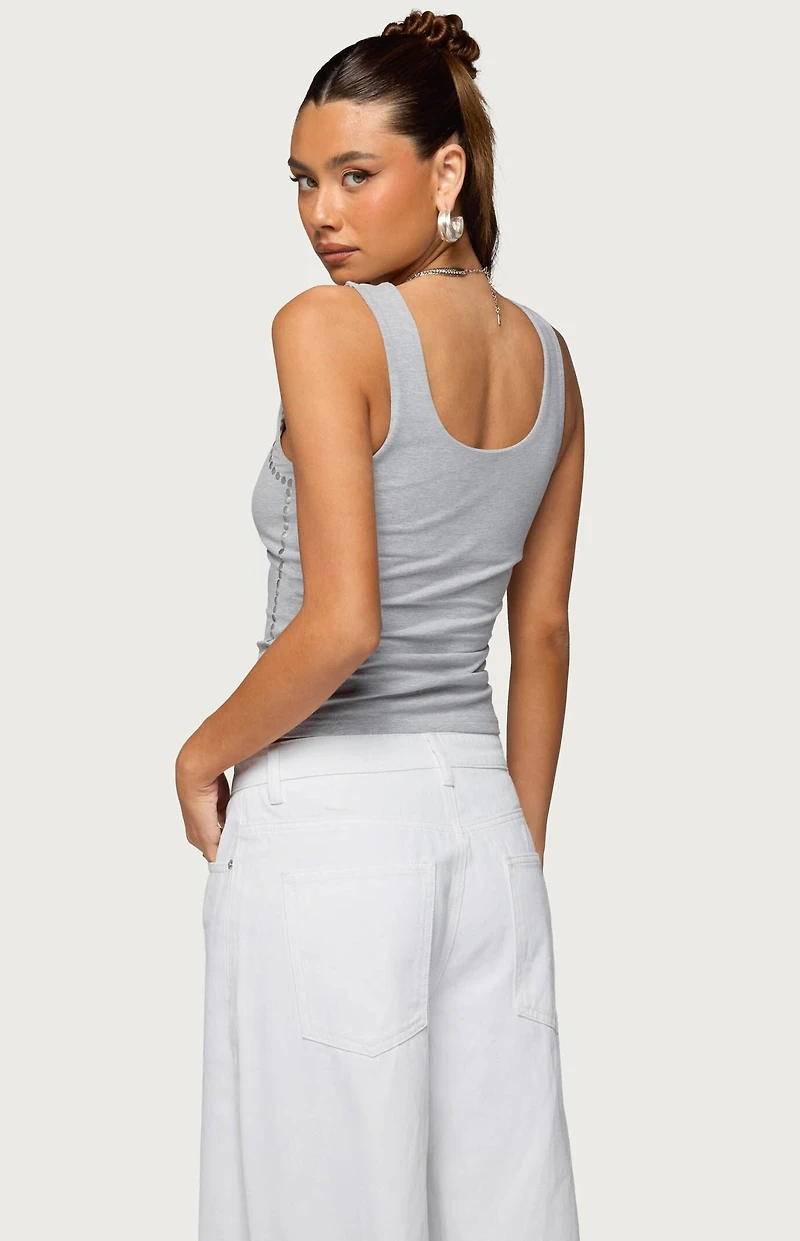 Edikted Studded Built Bra Tank Top