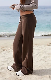 John Galt Brown Hilary Soft Yoga Baggy Sweatpants