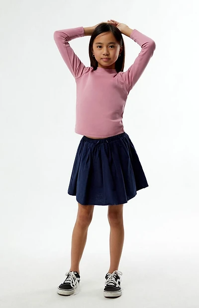 Pacsun Kids Drawstring Waist Tie Mini Skort