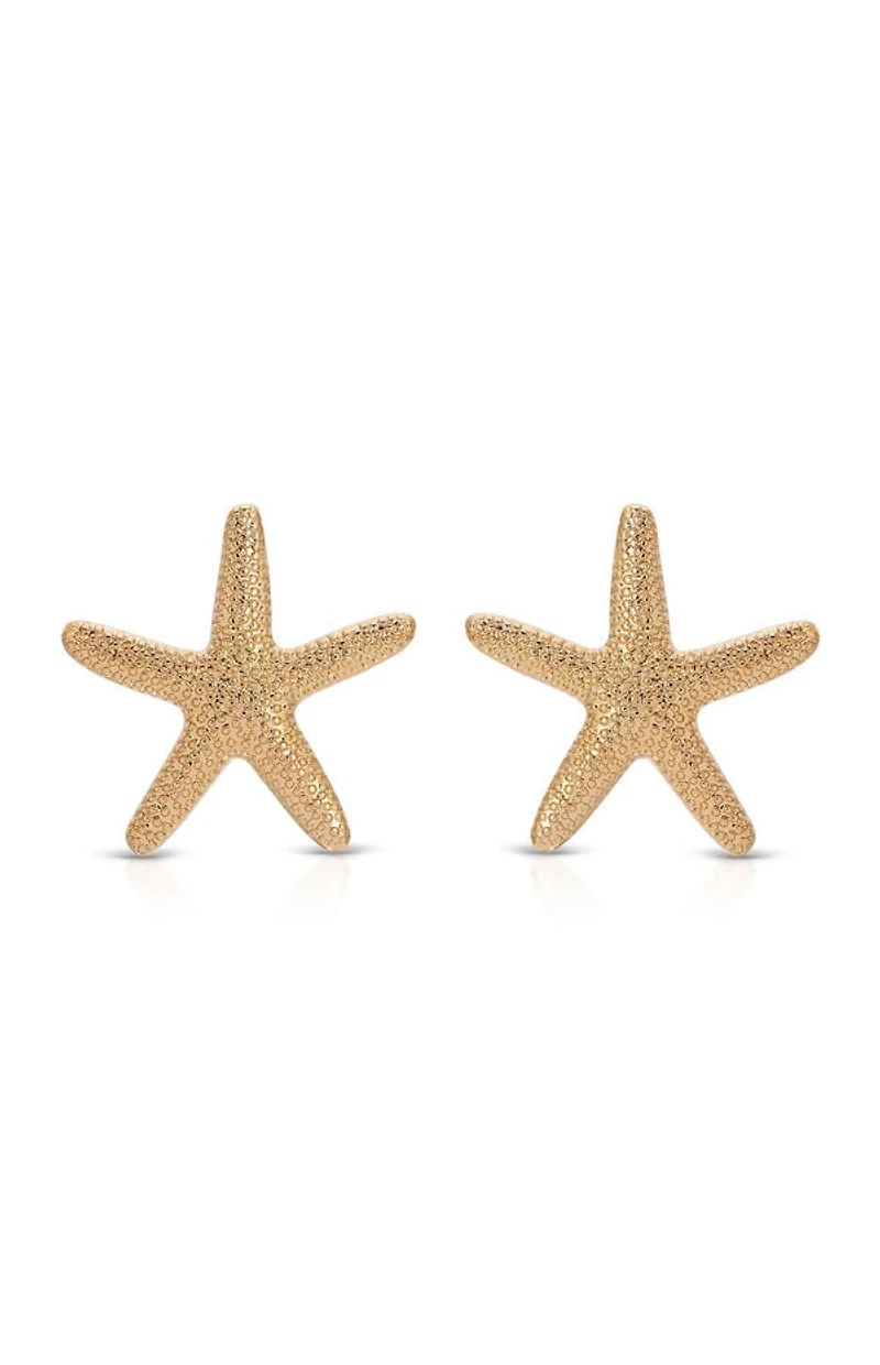 Ettika Statement Starfish Stud Earrings