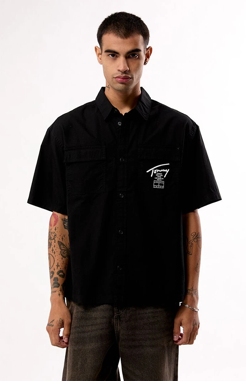 Tommy Jeans Skater Button Down Boxy Shirt