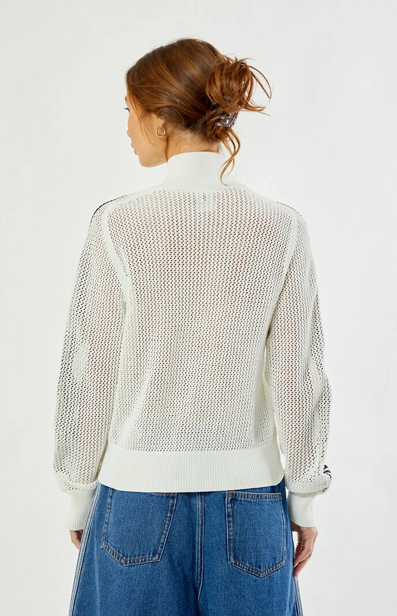 adidas Off White Crochet Track Jacket