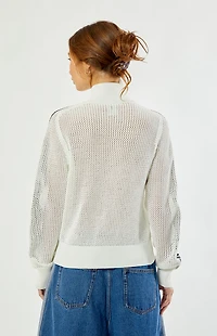 adidas Off White Crochet Track Jacket