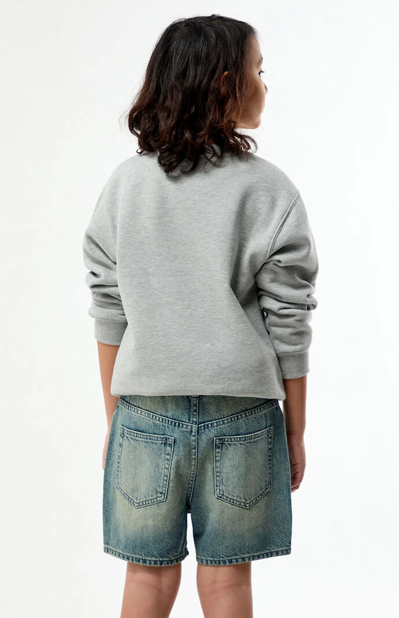 Pacsun Kids Baggy Denim Shorts Medium Blue Tinted