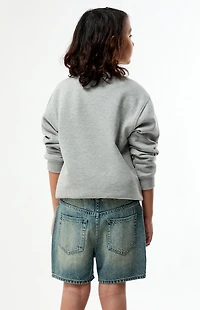 Pacsun Kids Baggy Denim Shorts Medium Blue Tinted