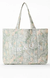 MUSEUM OF PEACE & QUIET Wordmark Camo Tote Bag