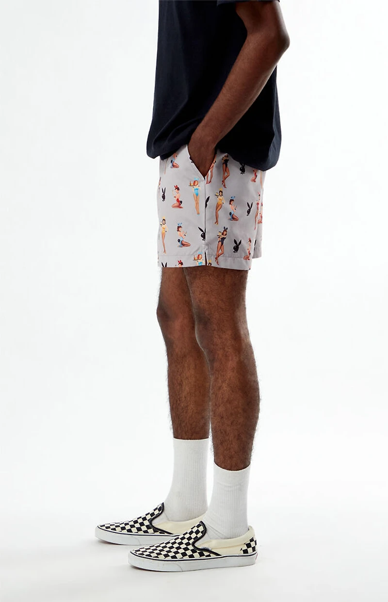 Playboy By Pacsun Pinup 5.5" Swim Trunks