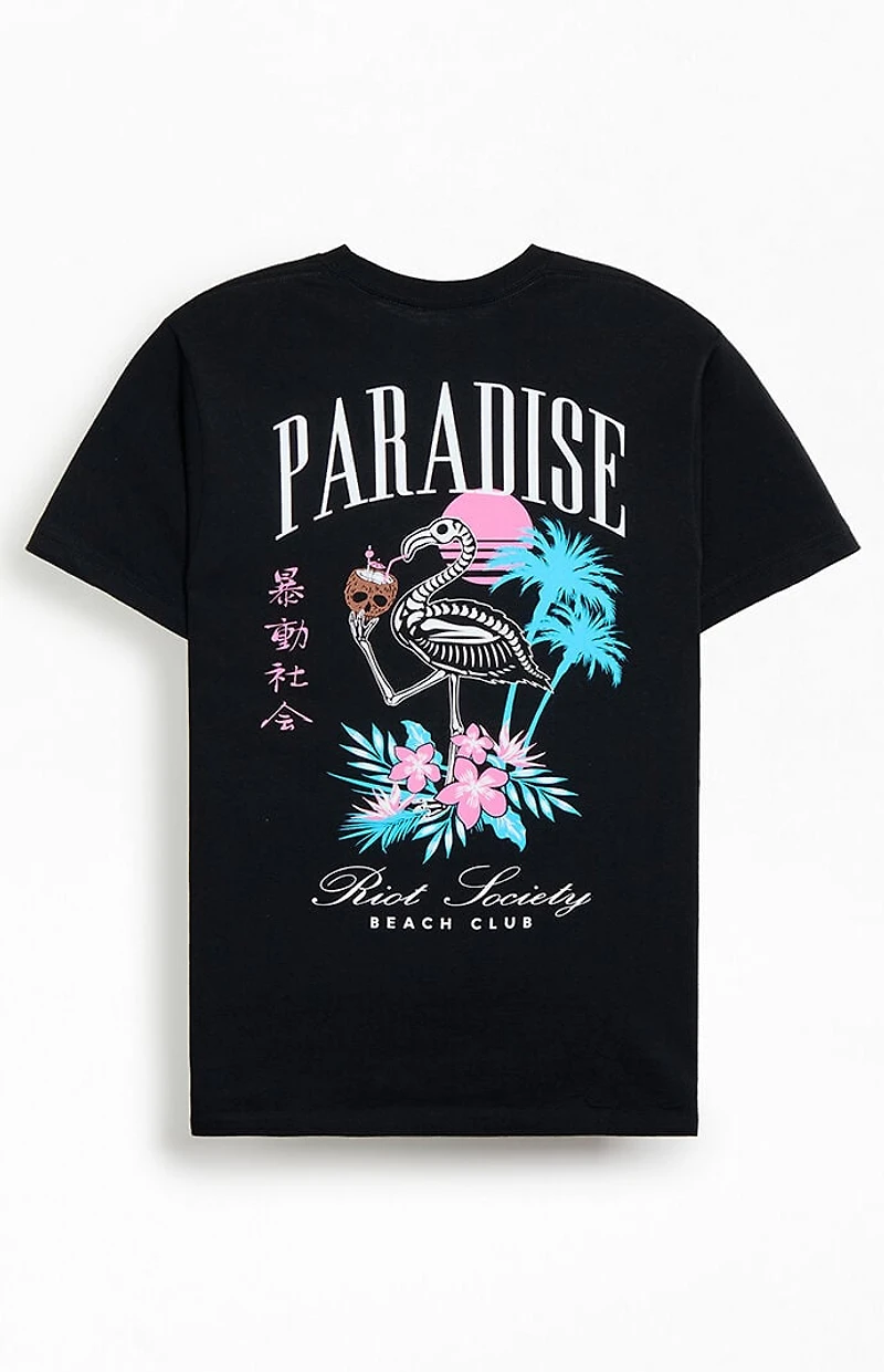 Riot Society Paradise Flamingo Beach T-Shirt