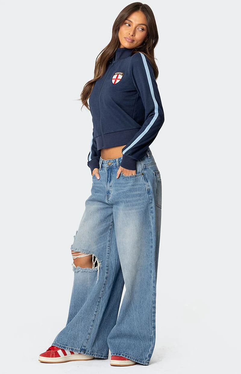 Edikted England Zip Up Sweatshirt