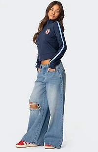 Edikted England Zip Up Sweatshirt