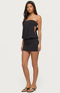 Edikted Alannah Backless Strapless Mini Dress