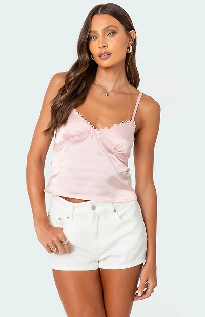 Edikted Imani Satin Tank Top