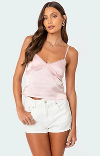 Edikted Imani Satin Tank Top