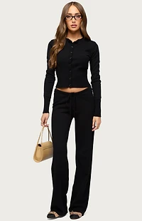 Edikted Montanna Rib Knit Cardigan