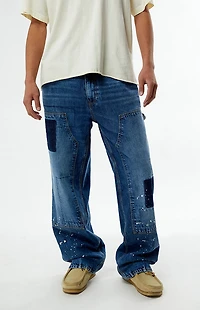 GUESS Originals Medium Blue Paneled Carpenter Jeans