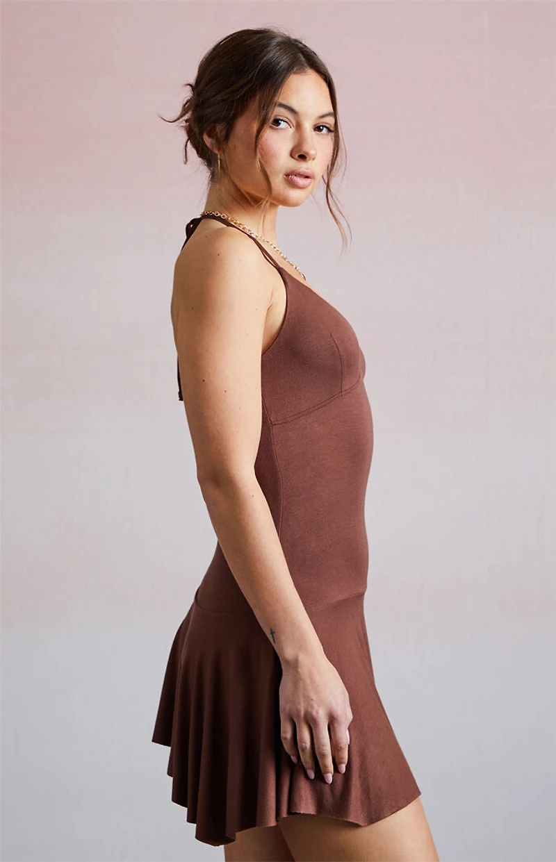 Third Charm Amara Halter Mini Dress