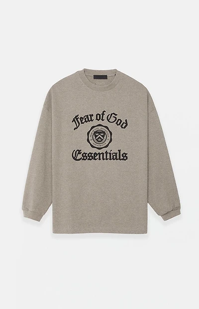 Fear of God ESSENTIALS Heather Grey Heavy Long Sleeve T-Shirt