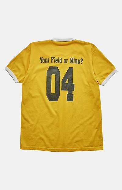 PS VINTAGE 2000s Your Field or Mine? V-neck Graphic T-Shirt