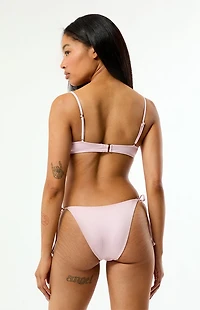 Pacsun Pink Dakota Shine Twist Bralette Bikini Top