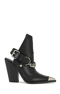 AZALEA WANG Women's Black Western Booties