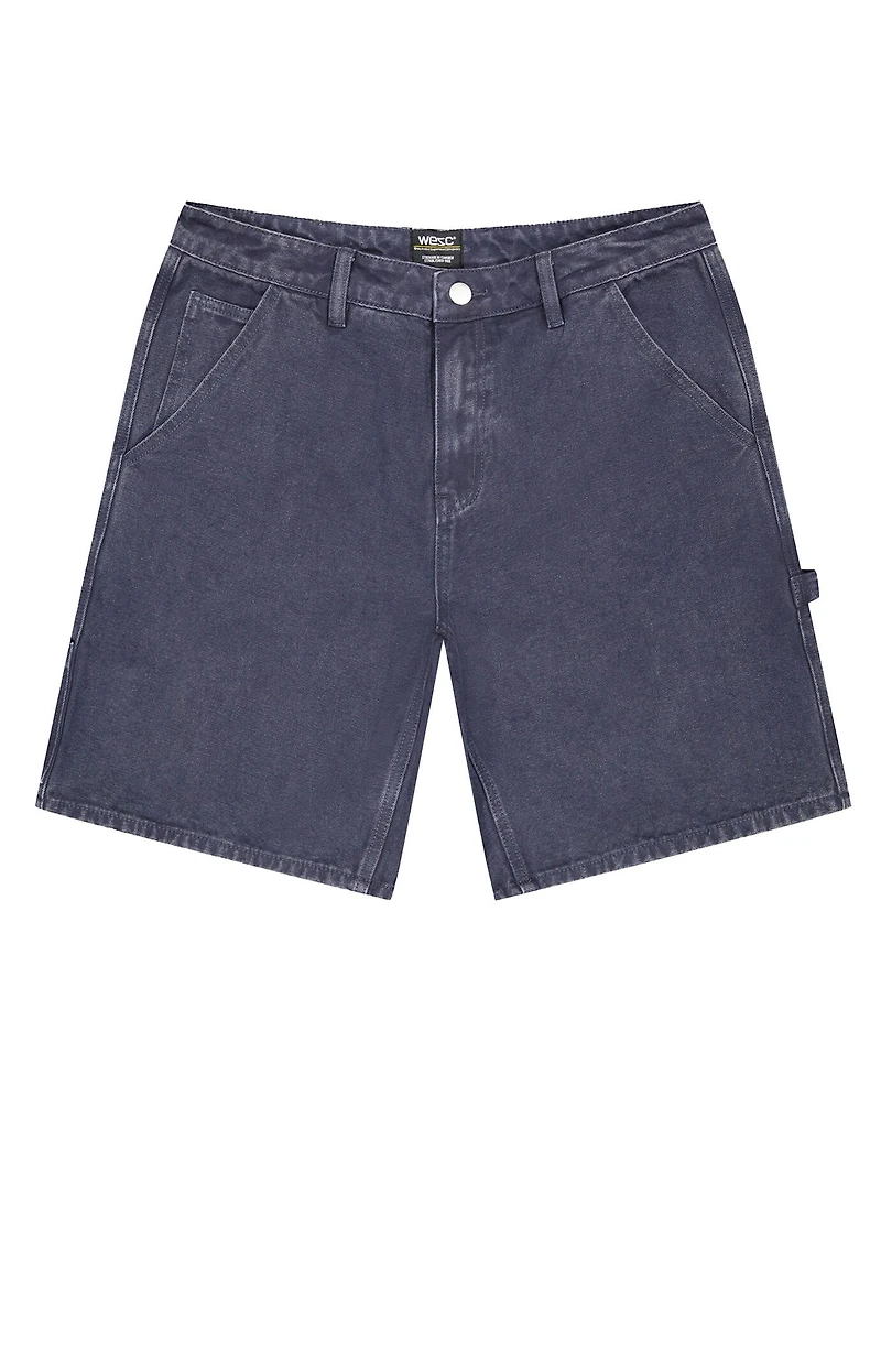 WeSC Blue Carpenter Baggy Shorts