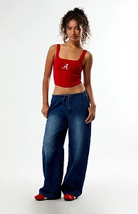 HYPE & VICE Alabama Crimson Tide Knit Corset Top
