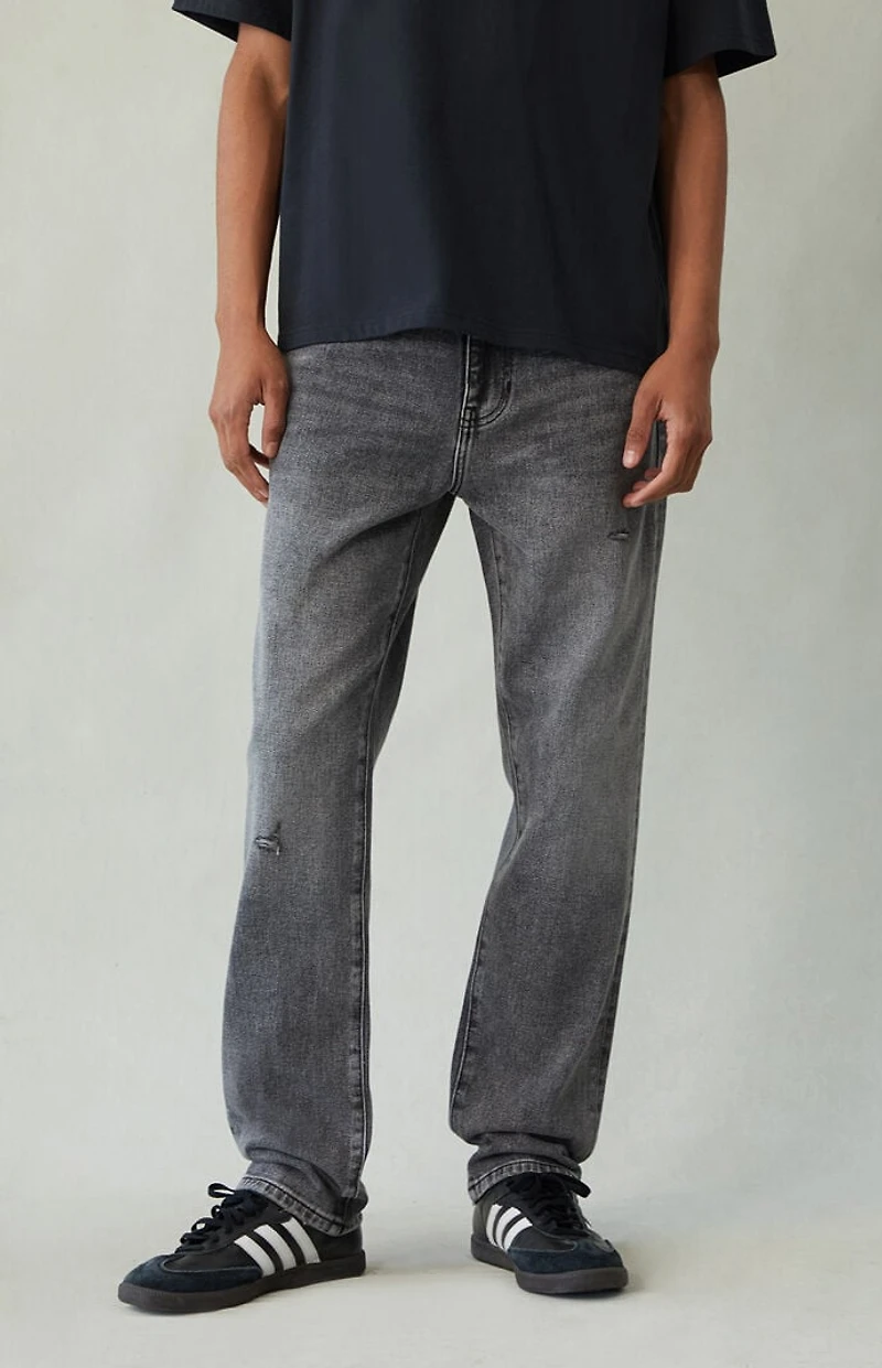Pacsun Cade Straight Jeans Ripped Black Wash