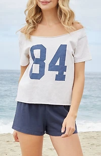 John Galt Robyn 84 Off-The-Shoulder Cropped T-Shirt