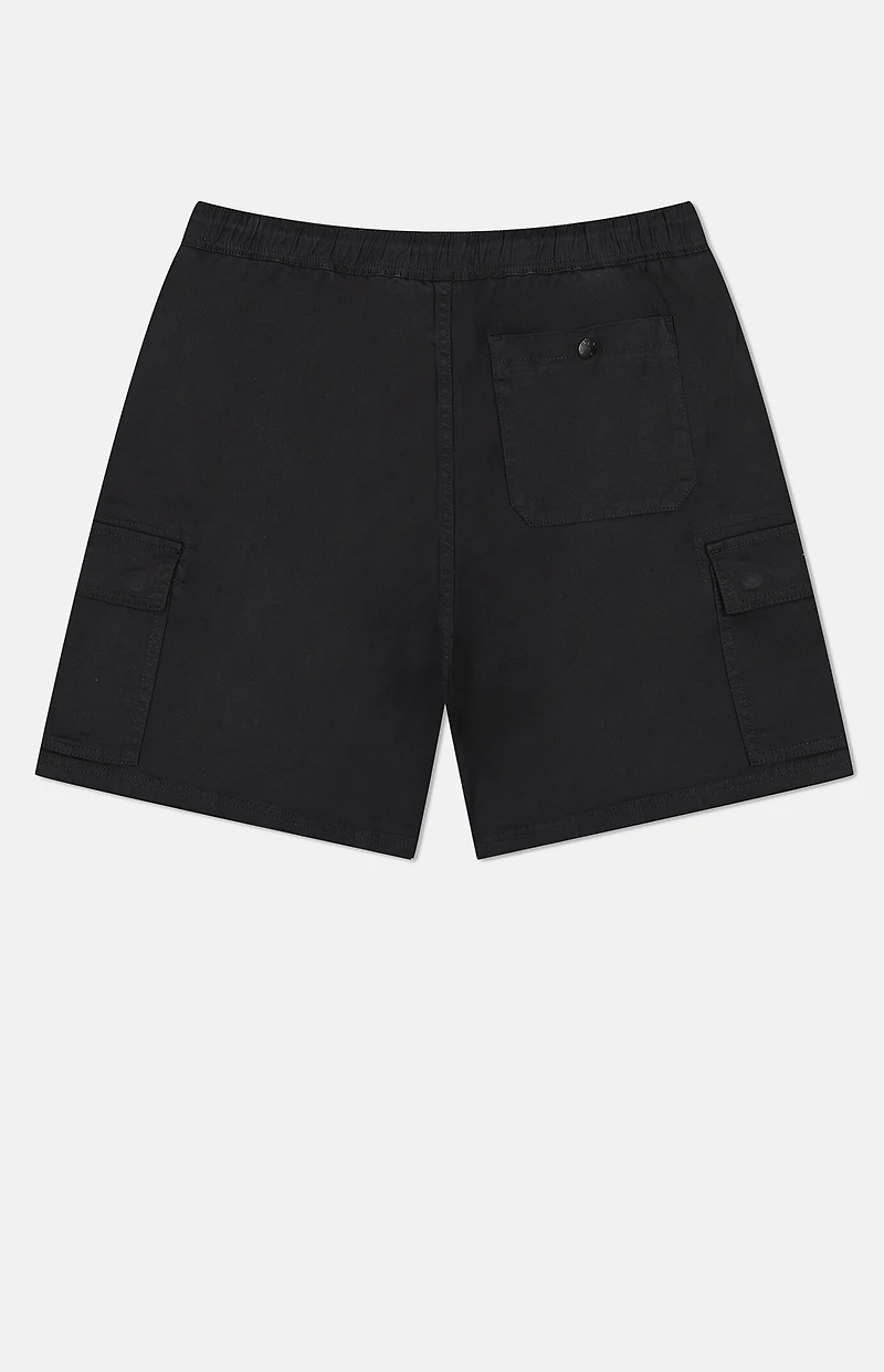 WeSC Black Utility Cargo Shorts