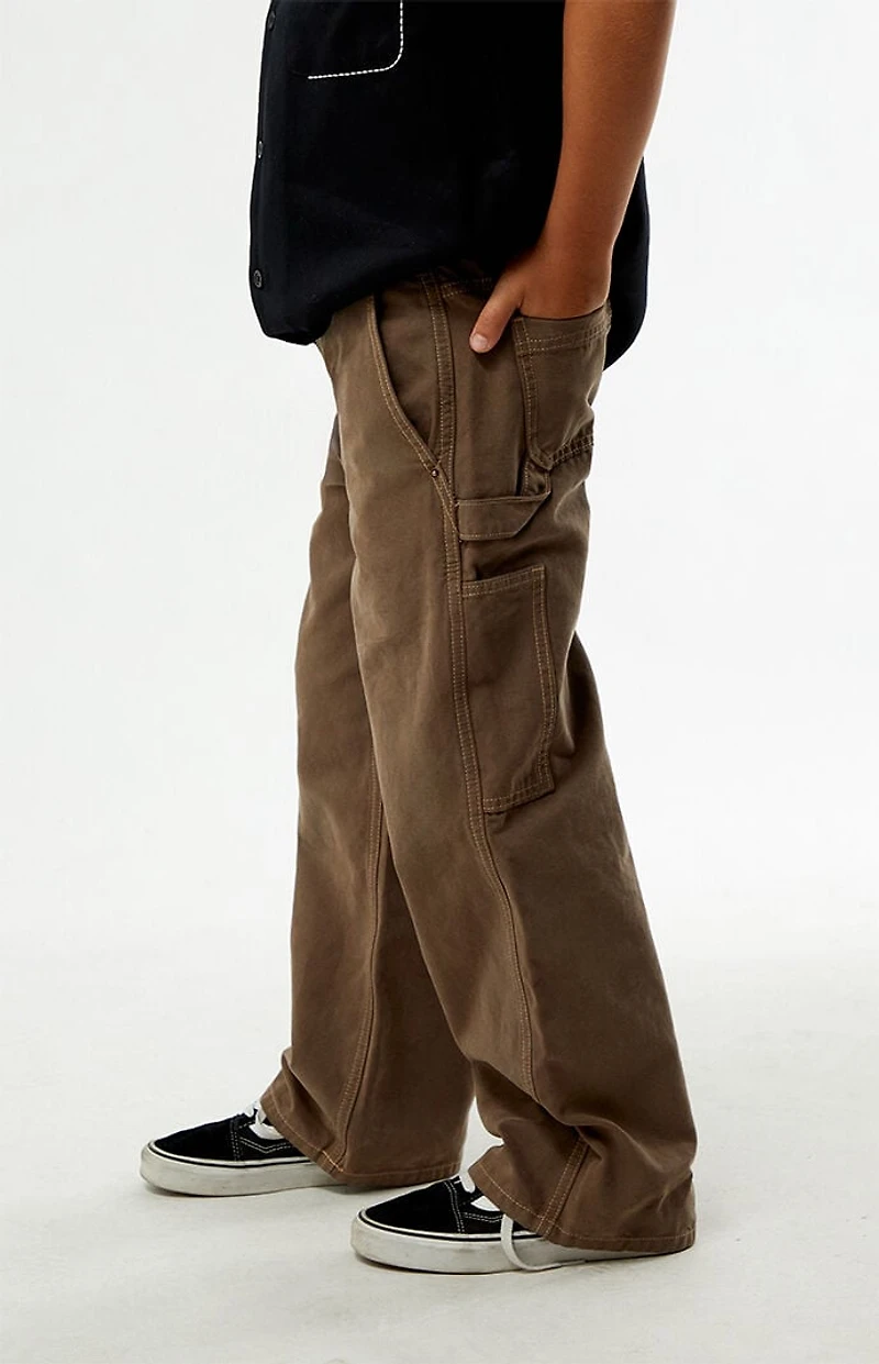 Pacsun Kids Carpenter Baggy Pants Brown