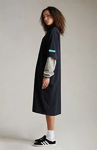 Fear of God ESSENTIALS Women's Jet Black Full Zip Polo Dress