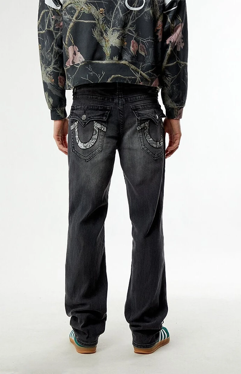 True Religion Ricky Bandana Horseshoe Straight Leg Jeans