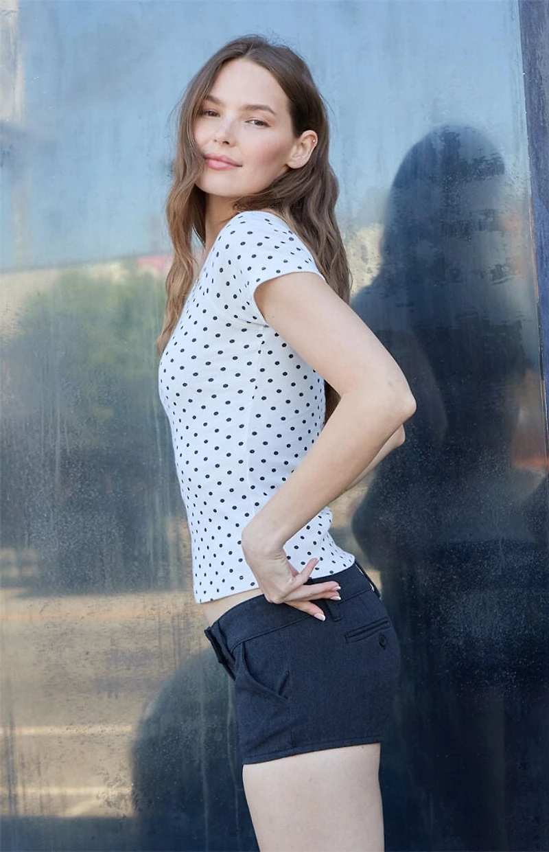 John Galt Polka Dot Ginny Off-The-Shoulder Top