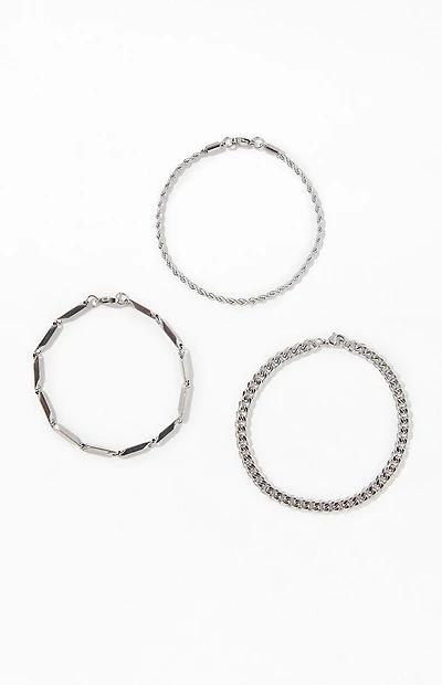 Pacsun 3 Pack Silver Bracelets