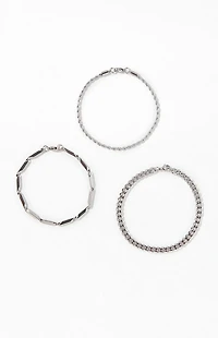 Pacsun 3 Pack Silver Bracelets